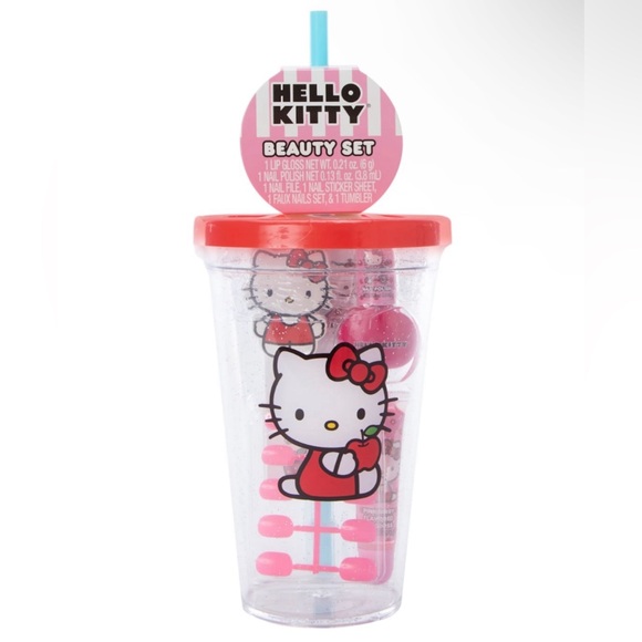 Hello Kitty Sanrio Tumbler Makeup Nail Polish Kit And Art Kit Beads BUNDLE GIFT - Picture 2 of 5